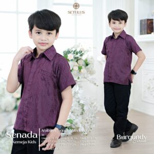 Kemeja Kids Burgundy