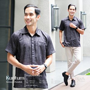 Kemeja Pendek Black