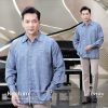 Kuntum Family Sarimbit|Kemeja Panjang Denim