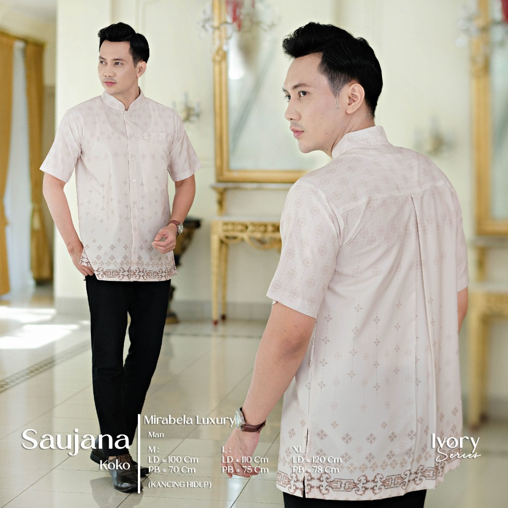 Kemeja Pendek Ivory