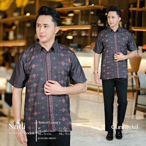 Kemeja Pendek Gunmetal
