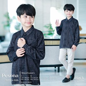 Kemeja Kids Black